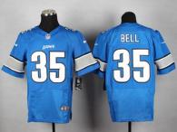 Nike Detroit Lions #35 Joique Bell Blue Team Color Men's Stitched NFL Elite Jersey