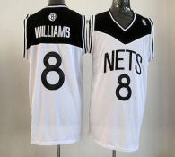Brooklyn Nets -8 Deron Williams White Home Revolution 30 Stitched NBA Jerseys