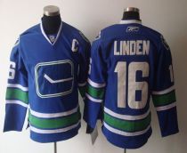 Vancouver Canucks -16 Trevor Linden Blue Third Stitched NHL Jersey