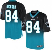 Nike Carolina Panthers -84 Ed Dickson BlackBlue Stitched NFL Elite Fadeaway Fashion Jersey