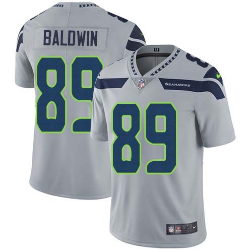 Nike Seahawks -89 Doug Baldwin Grey Alternate Stitched NFL Vapor Untouchable Limited Jersey