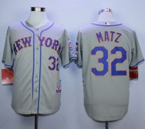 New York Mets -32 Steven Matz Grey Road Cool Base Stitched MLB Jersey