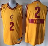 Cleveland Cavaliers #2 Kyrie Irving Gold 2014-15 Christmas Day Stitched Youth NBA Jersey