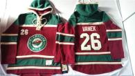 Minnesota Wild -26 Thomas Vanek Red Sawyer Hooded Sweatshirt Stitched NHL Jersey