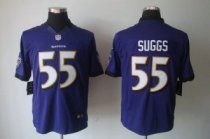 Nike Ravens -55 Terrell Suggs Purple Team Color Stitched NFL Limited Jersey