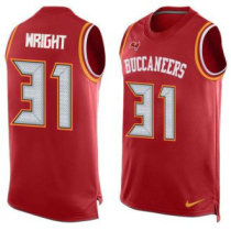 Nike Buccaneers -31 Major Wright Red Team Color Stitched NFL Limited Tank Top Jersey