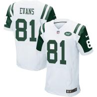 Nike New York Jets -81 Shaq Evans White Men's Stitched NFL Elite Jersey