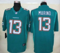 Nike Dolphins -13 Dan Marino Aqua Green Team Color Stitched NFL Limited Jersey
