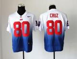 Nike New York Giants #80 Victor Cruz Royal Blue White Men's Stitched NFL Elite Fadeaway Fashion Jers