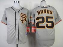 San Francisco Giants #25 Barry Bonds Grey Cool Base Road 2 Stitched MLB Jersey