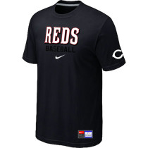 Cincinnati Reds Black Nike Short Sleeve Practice T-Shirt