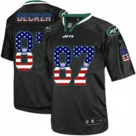 New York Jets -87 Eric Decker Black NFL Elite USA Flag Fashion Jersey