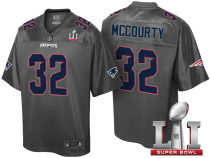 NEW ENGLAND PATRIOTS -32 DEVIN MCCOURTY GRAY SUPER BOWL LI STRONGHOLD FASHION JERSEY