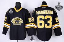 Boston Bruins Stanley Cup Finals Patch -63 Brad Marchand Black Third Stitched NHL Jersey