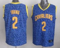 Cleveland Cavaliers -2 Kyrie Irving Blue Crazy Light Stitched NBA Jersey