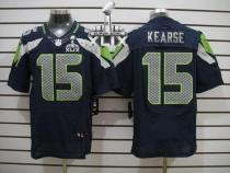 Nike Seattle Seahawks #15 Jermaine Kearse Steel Blue Team Color Super Bowl XLIX Men's Stitched NFL E