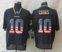 2014 New Nike New Orleans Saints 10 Cooks USA Flag Fashion Black Elite Jersey