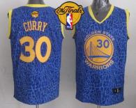 Golden State Warriors -30 Stephen Curry Blue Crazy Light The Finals Patch Stitched NBA Jersey