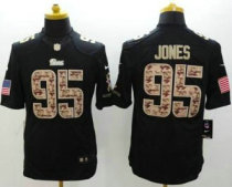 Nike New England Patriots -95 Chandler Jones Black NFL Limited Salute to Service Jersey