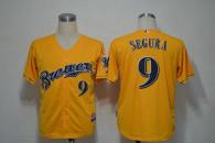 Milwaukee Brewers -9 Jean Segura Yellow Alternate Cool Base Stitched MLB Jersey
