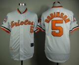 Mitchell And Ness 1989 Baltimore Orioles #5 Brooks Robinson White Throwback Stitched MLB Jersey