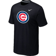 Chicago Cubs Nike Heathered Black Club Logo  T-Shirt