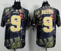 Nike New Orleans Saints #9 Drew Brees Team Color Men's Stitched NFL Elite Fanatical Version Jersey