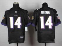 Nike Ravens -14 Marlon Brown Black Alternate Men's Stitched NFL New Elite Jersey
