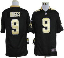 Nike Saints -9 Drew Brees Black Team Color Stitched NFL Game Jersey