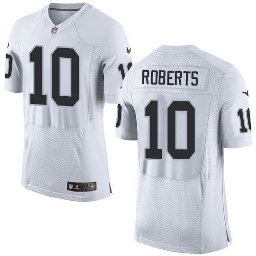Nike Oakland Raiders #10 Seth Roberts White Men's Stitched NFL New Elite Jersey