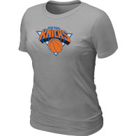 New York Knicks Big Tall Primary Logo Black Women T-Shirt (9)
