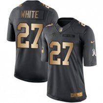 Nike Bills -27 Tre Davious White Black Stitched NFL Limited Gold Salute To Service Jersey