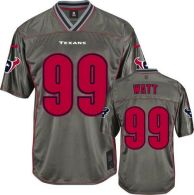 Nike Houston Texans -99 JJ Watt Grey Mens Stitched NFL Elite Vapor Jersey