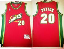Oklahoma City Thunder -20 Gary Payton Red SuperSonics Throwback Stitched NBA Jersey