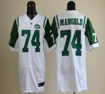 Nike New York Jets -74 Nick Mangold White Men's Stitched NFL Elite Jersey
