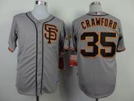 San Francisco Giants #35 Brandon Crawford Grey Road 2 Cool Base Stitched MLB jerseys