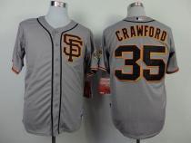 San Francisco Giants #35 Brandon Crawford Grey Road 2 Cool Base Stitched MLB jerseys