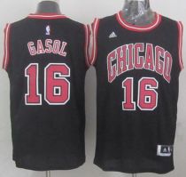 Revolution 30 Chicago Bulls -16 Pau Gasol Black Stitched NBA Jersey