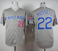 Chicago Cubs -22 Addison Russell Grey 1990 Turn Back The Clock Stitched MLB Jersey
