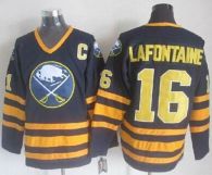 Buffalo Sabres -16 Pat Lafontaine Navy Blue CCM Throwback Stitched NHL Jersey