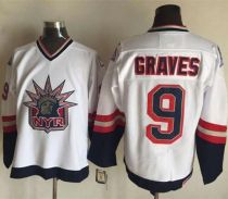 New York Rangers -9 Adam Graves White CCM Statue of Liberty Stitched NHL Jersey