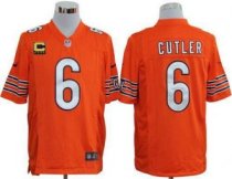 Nike Bears -6 Jay Cutler Orange Alternate With C Patch Stitched NFL Game Jersey