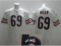 Nike Chicago Bears 69 Jared Allen White Signed Elite NFL Jerseys