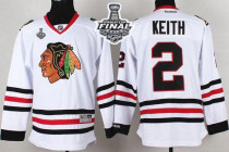Chicago Blackhawks -2 Duncan Keith White 2015 Stanley Cup Stitched NHL Jersey
