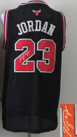 Autographed Chicago Bulls -23 Michael Jordan Stitched Black NBA Jersey