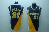 Mitchell and Ness Indiana Pacers -31 Reggie Miller Stitched Black&Yellow Throwback NBA Jersey