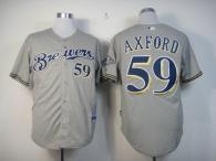 Milwaukee Brewers -59 John Axford Grey Cool Base Stitched MLB Jersey