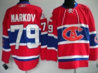 Montreal Canadiens -79 Andrei Markov Stitched Red New CA NHL Jersey