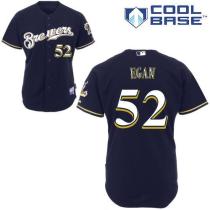 Milwaukee Brewers -52 Pat Egan Blue Cool Base Stitched MLB Jersey