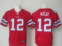 Nike Buffalo Bills -12 Jim Kelly Red Stitched NFL Elite Rush Jersey